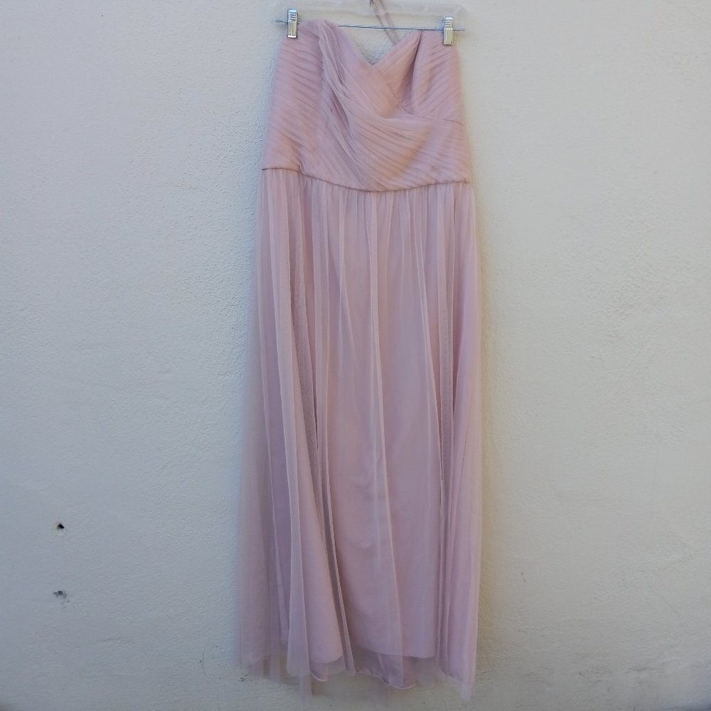 Amsale Strapless Pink Tulle/Chiffon Gown Size 20 Balletcore Barbiecore Princess